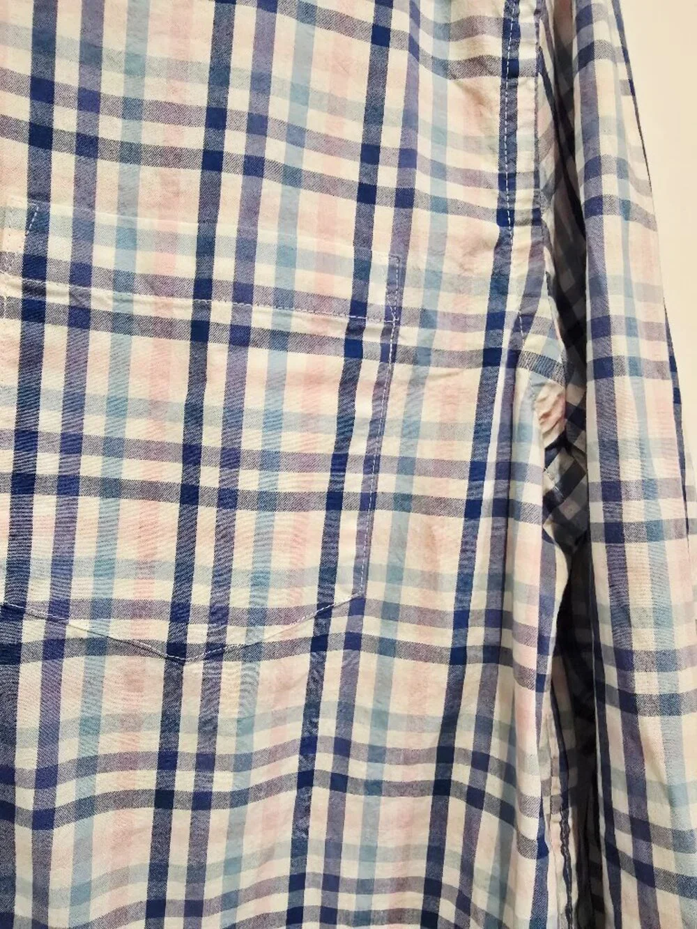 J.Crew Men's Blue Plaid Button-Front Long Sleeve Shirt size M